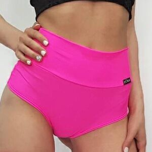 InDreamWear High Waisted Booty mini Shorts for Pole Dance - hot pink